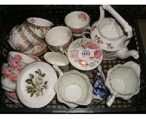 A quantity of part Teasets and miscellaneous china including Spode for T. Goode & Co., London, Royal Standard, Royal Worceste