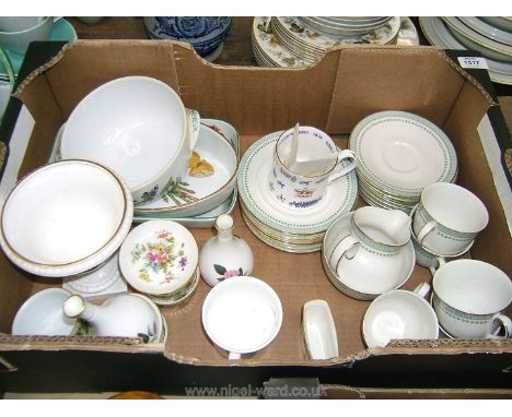 A quantity of china including a part Royal Doulton 'Berkshire' Teaset, Royal Worcester Urn, Minton trinket dish, Royal Worces