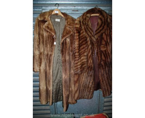 Two full length Fur Coats (light coloured)