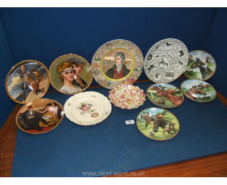 Miscellaneous Plates including Royal Copenhagen, Chintz and Royal Worcester Racehorse Plates
