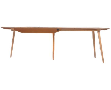 Lucian Ercolani - Ercol - Grand Plank - A large retro vintage mid 20th Century beech and elm extending dining table having an
