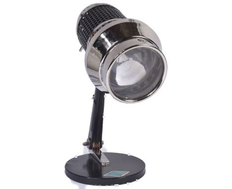 VEB Grandiosa - A retro vintage 20th Century German Space Age medical lamp / desk lamp light having a black and chrome perfor