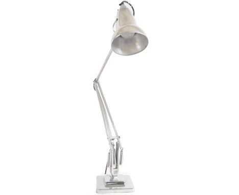 Herbert Terry - Model 1227 - A 20th Century Anglepoise table / desk lamp light having a conical shade with cooling holes alon
