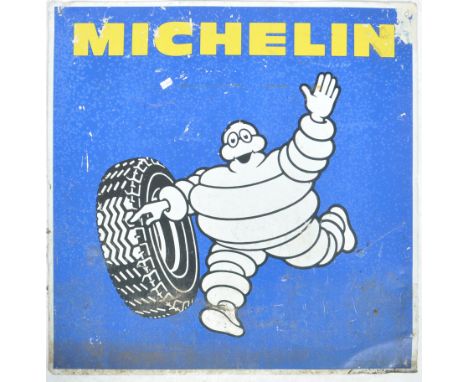 Michelin - A retro vintage mid 20th Century forecourt / garage showroom advertising point of sale tin sign for Michelin Tyres