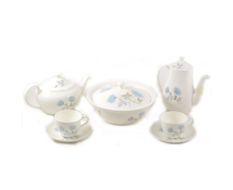 A Wedgwood dinner and tea service, Ice Rose pattern.