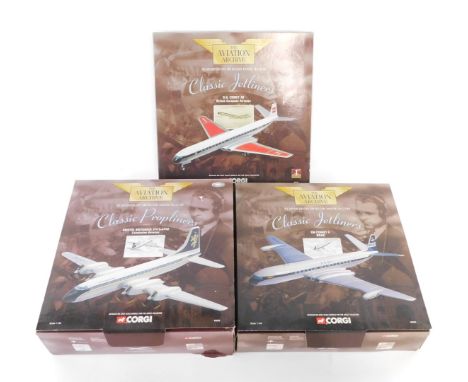 Corgi diecast The Aviation Archive Classic Jetliners and Propliners, 1:144 scale, comprising Bristol Britannia 314 G-ATNZ 'Ca