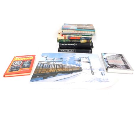 A group of automobilia and motorcycle books, comprising On Two Wheels, vol 1 - 3, John Day The Motor Car, Ralph Stein The Aut