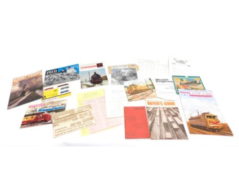 A group of train and steam related magazines, Great Trains and History of Railways Guide, Model Railroad Equipment Buyer's Gu