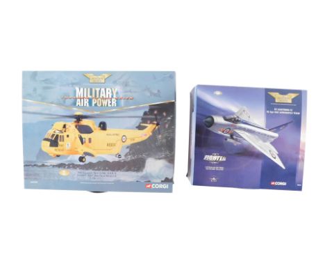 Corgi Aviation Archive diecast aircraft, 1:72 scale, comprising English Electric F2 92 Squadron RAF Aerobatics Team, and a We