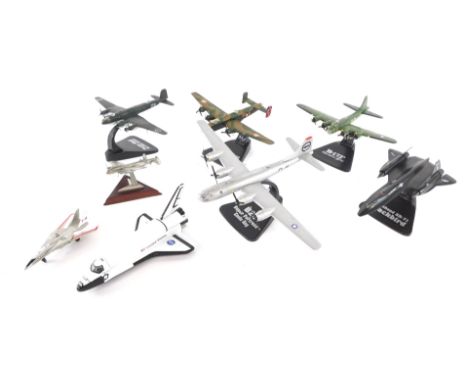 Atlas Editions die cast aircraft, 1:72 scale, including Lockhead SR-71 Blackbird, Handley Page Halifax, Fockewulf FW-200C Con