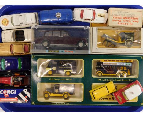 Corgi and other die cast vehicles, including James Bond Austin Martin DB5, The Saints Volvo P1800, a 0.75 ton chassis County 