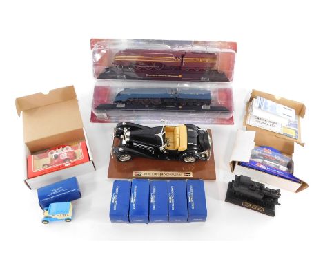 Diecast and other vehicles, to include Coronation Class Duchess, Class A4 Mallard, Corgi Cameo Collection models, etc. (1 tra