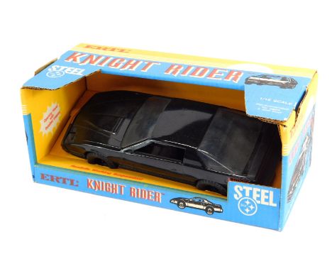 An Ertl 1:16 scale Knight Rider Steel diecast car, scale 1:16, with opening hood and detailed interior, boxed.