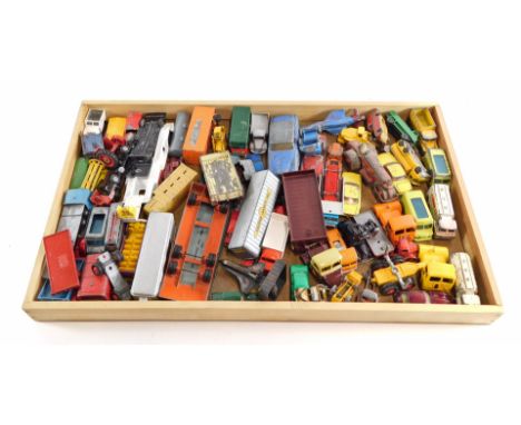 Lesney Matchbox die cast vehicles, play worn, including Pickford's removal van, BP tankers, Foden concrete truck, Ford Zodiac