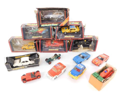 Scalextric slot cars, to include C.479 Ford Capri 3 litre, C425 Lotus Renault 98T, Ford XR3 (silver), C391 Ferrari GTO, Ford 