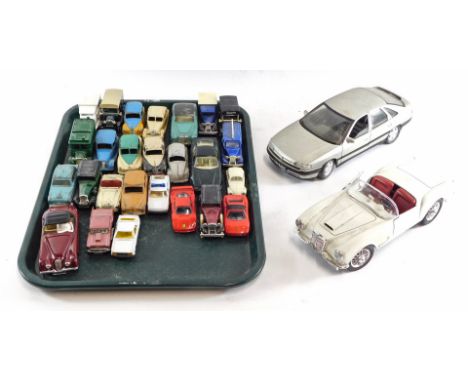 Solido, Burago &amp; other diecast vehicles, including a Corgi Jaguar XK120, Burago Lancia Aurelia, B24 Spider, Renault Safra