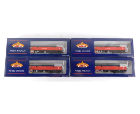 Bachmann Branchline OO gauge rolling stock, 39-270 BR mark I (NOX), GUV rail express systems, vans, boxed. (4)