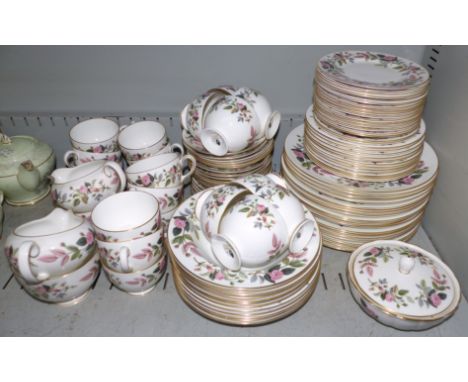 A Wedgwood Hathaway Rose bone china tea and dinner service