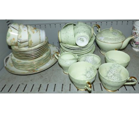 An Aynsley bone china part tea and coffee service; a selection of Noritake