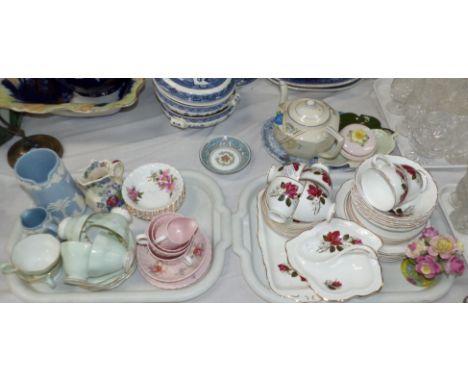 A china coffee set; Carltonware; Wedgwood; Mason's and other decorative china
