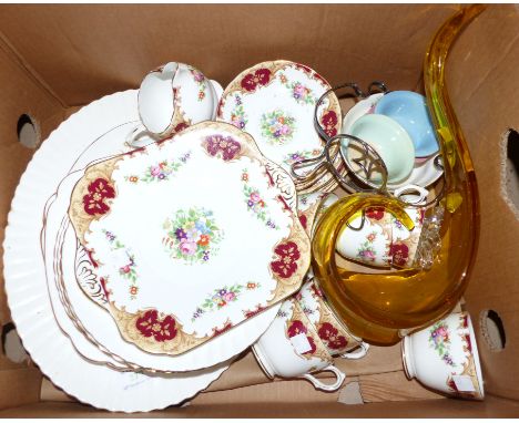 A Grosvenor 21 piece tea set; a fish service etc