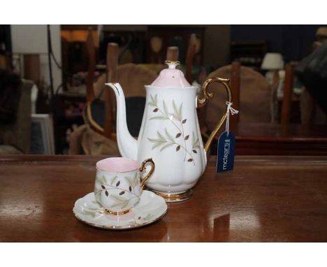 ROYAL WORCESTER WOODLAND TEA SERVICE along with a Royal Albert Braemar coffee service 
