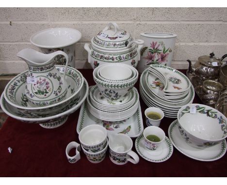 Forty-one pieces of Portmeirion 'The Botanic Garden' decorated dinner and table ware, including a large soup tureen and cover