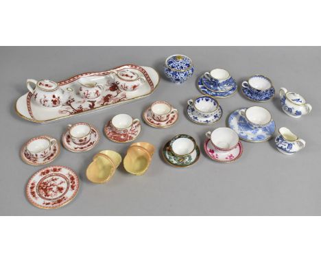 A Collection of Various Coalport Miniatures to Comprise Indian Tree Miniature Tea Set, Various Coalport Willow Pattern Miniat