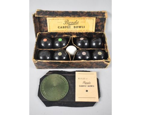 A Vintage Boxed Set of Vanda Carpet Bowls with Mats and Instruction Leaflet, Box AF 