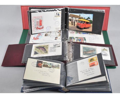 Four Ring Binders Containing Bath Postal Museum First Day Covers, British First Day Covers Etc 