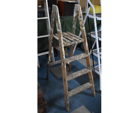 A Vintage Step Ladder, Top Step 75cm 