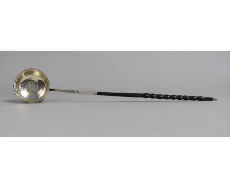 A Georgian Silver Toddy Ladle with Twisted Baleen Handle 
