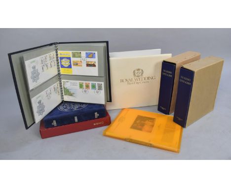 A Collection of Various Ring Binder Albums Containing British First Day Covers Etc, Royal Commemorative Covers 