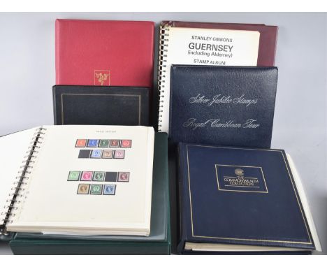 A Collection of Ring Binder Stamp Albums Containing British and Commonwealth Stamps, Isle of Man Etc 