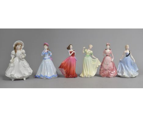 Five Small Coalport Ladies and a Royal Worcester Lucy 