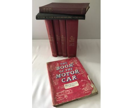 A collection of vintage general automobile manuals. Comprising: 4 volumes of 1962 Caxton "The Modern Motor Engineer", Newnes 