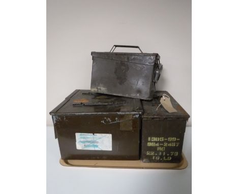 Four ammunition boxes