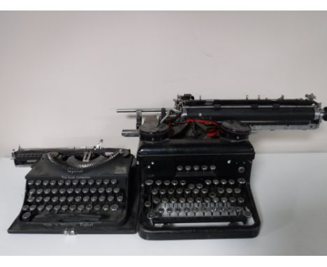 A vintage Imperial typewriter and one other 