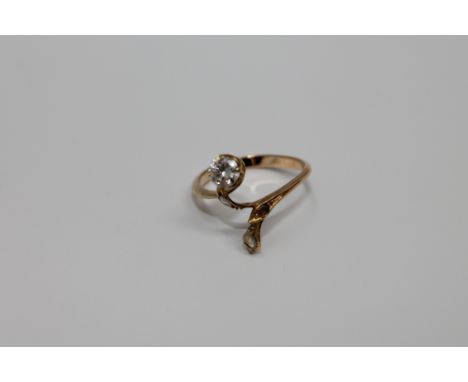 An 18ct gold diamond set ring, approximately 0.25 carat