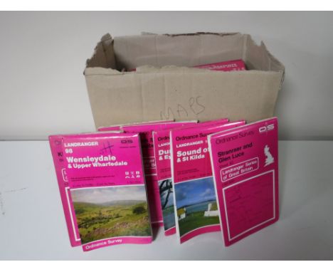 A box of ordnance survey maps 