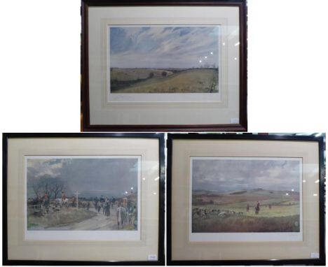 After Lionel Edwards (1878-1966) "The Bramham Moor" signed in pencil, a colour reproduction taken from the "Hunting Counties 