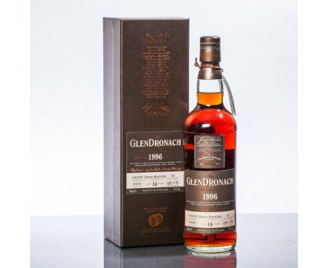 GLENDRONACH 1996 SINGLE CASK
Highland Single Malt Scotch Whisky. Distilled 16th February 1996. Matured in Oloroso Sherry Butt