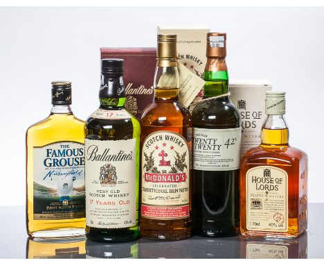 BALLANTINE'S 17 YEARS OLD
Very Old Blended Scotch Whisky. 
70cl. 43% vol. In carton. 
FAMOUS GROUSE MURRAYFIELD
Finest Scotch