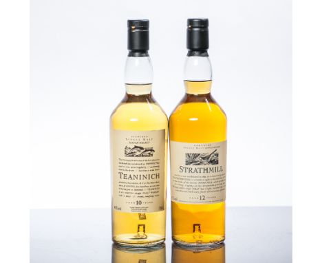 STRATHMILL 12 YEARS OLD
Speyside Single Malt Scotch Whisky. 
70cl. 43% vol. 
TEANINICH 10 YEARS OLD
Highland Single Malt Scot