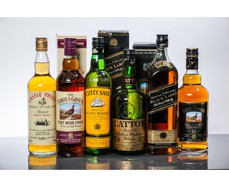 CASTLE PRIDE
Blended Scotch Whisky bottled by Malcolm Pride, Glasgow. 70 cl, 40% volume.
CATTO'S
Blended Scotch Whisky. 75 cl