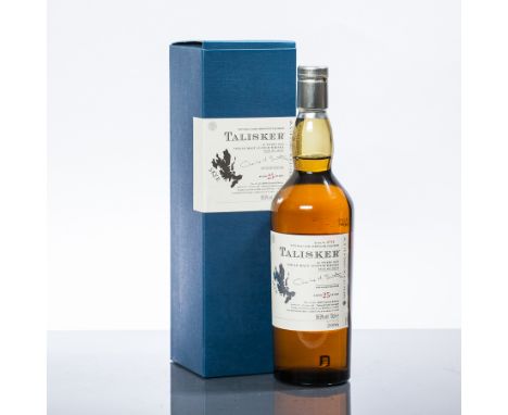 TALISKER 25 YEARS OLD
Single Malt Scotch Whisky. Bottled in 2006. Bottle no. 0751 of 4860.
In carton. 70cl. 56.9% vol. 