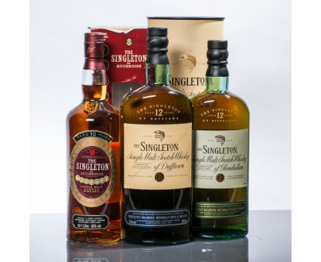 THE SINGLETON OF AUCHROISK 10 YEARS OLD
Single Malt Scotch Whisky, 1 litre. 43% volume. In carton. 
SINGLETON OF DUFFTOWN 12 