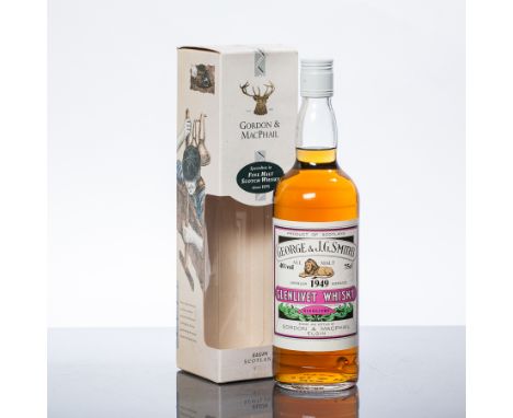 GEORGE & J.G. SMITH'S GLENLIVET 1949
All Malt Scotch Whisky, bonded & bottled by Gordon & McPhail. 75cl, 40% volume, in carto