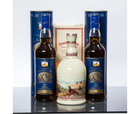 THE FAMOUS GROUSE BILL MCLAREN FAMOUS XV
Blended Scotch Whisky, aged 15 Years. 70cl, 40% volume, in tube. 
THE FAMOUS GROUSE 