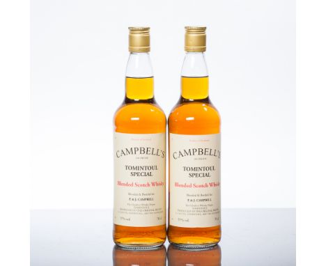 CAMPBELL'S 100 PROOF TOMINTOUL BLENDED
Blended Scotch Whisky. 70 cl, 57% volume. 2 bottles.